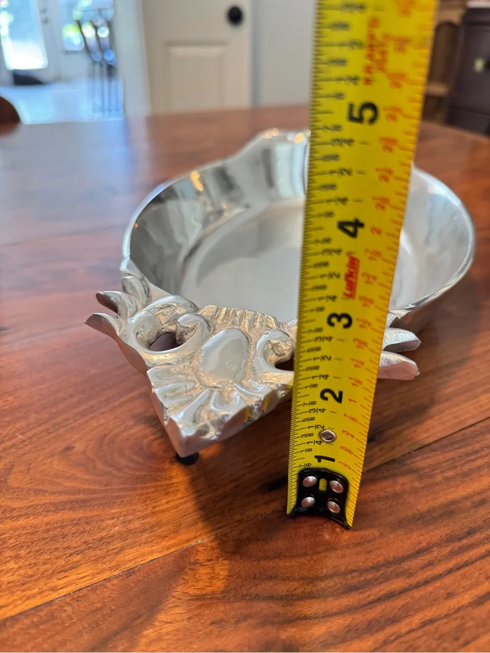 MCM Vintage Hand Made Aluminum Metal Serving Tray Platter 16